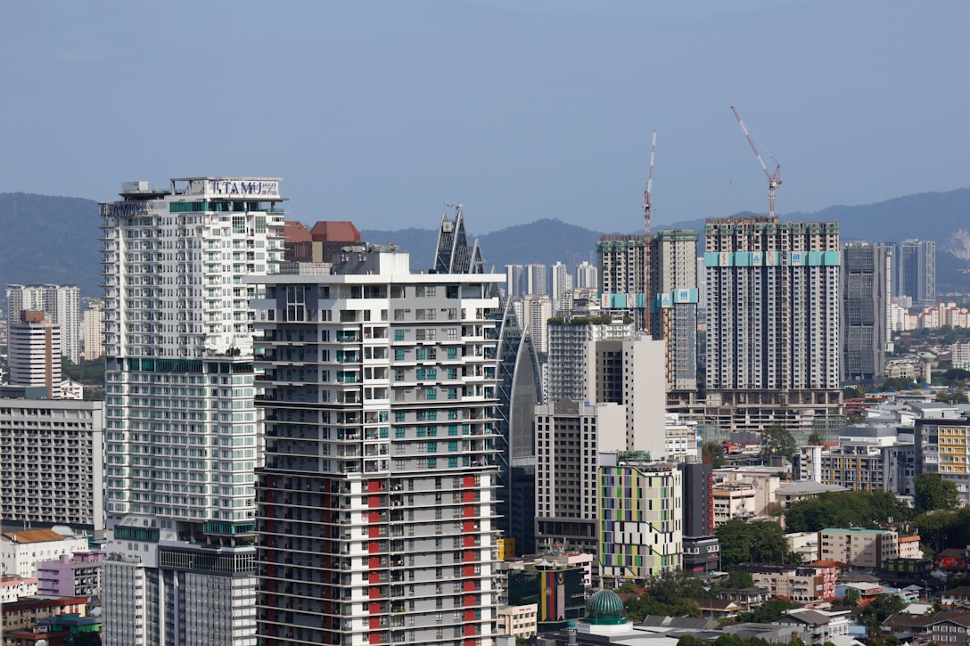 Modern apartment buildings in Malaysia